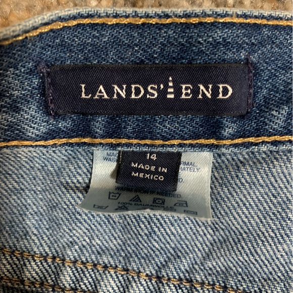 Lands’ End women’s blue high rise baggie fit jeans size 14 - Picture 11 of 12
